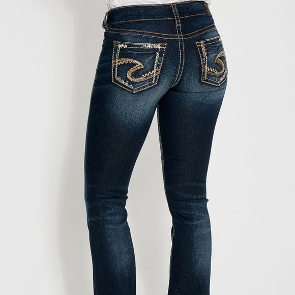Silver Jeans Suki Boot Cut Dark Wash Jeans VINTAGE Size 28 Length 30